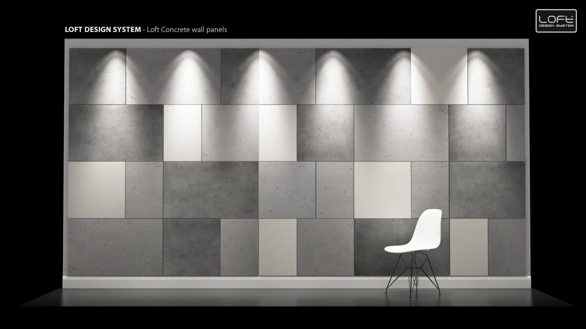 panele imitujące beton concrete mozaika loft design system szachownica
