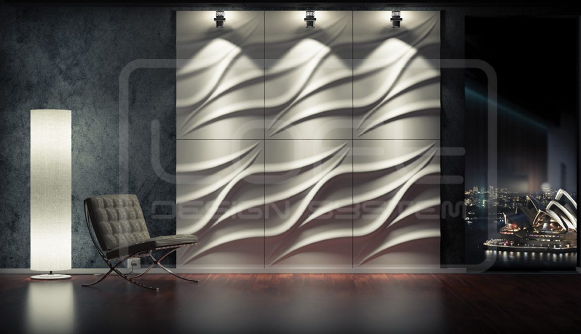 Panele 3D ścienne Tide Loft Design System Fala