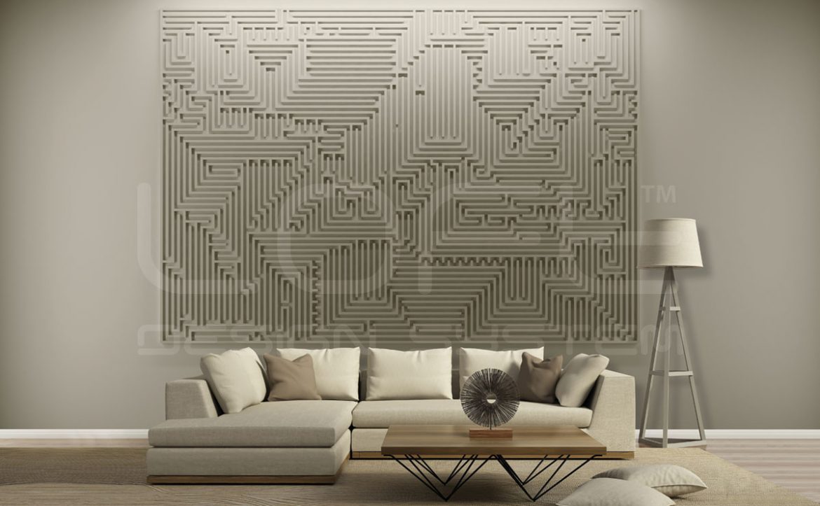 Panele 3D Archetype loft design system mural Labirynt