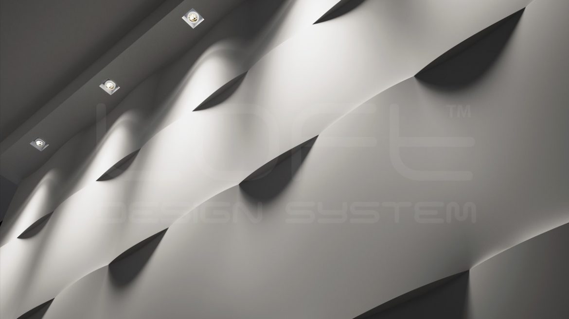 Panel 3D Dekoracje Ścienne Model Flutter pofalowane Loft Design System