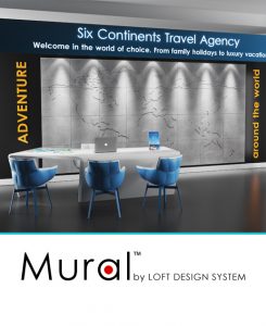 Panele 3D Mougins loft design system mural Mapa Świata