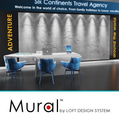 Panele 3D Mougins loft design system mural Mapa Świata