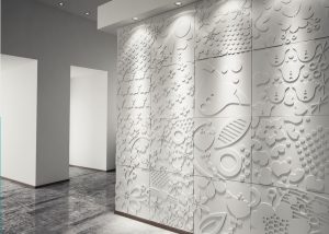 Panel beton grc Floral model 18