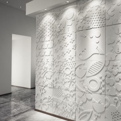 Panel beton grc Floral model 18