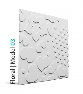 Panel beton grc Floral model 03