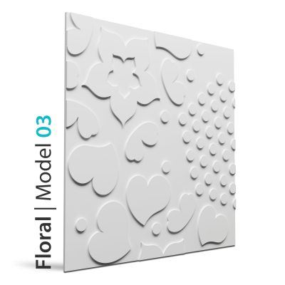 Panel beton grc Floral model 03