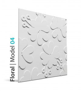 Panel beton grc Floral model 04