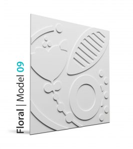 Panel beton grc Floral model 09