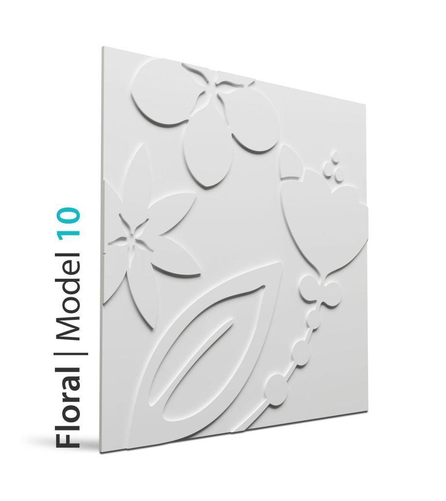 Panel beton grc Floral model 10