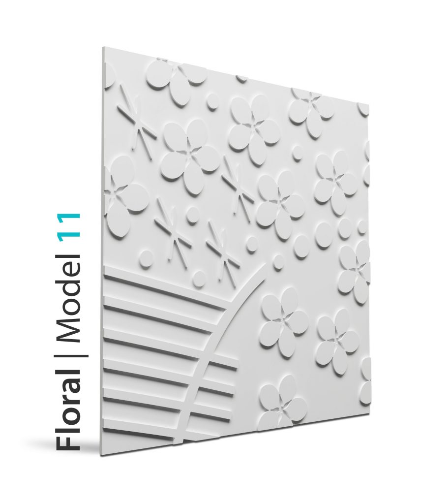 Panel beton grc Floral model 11