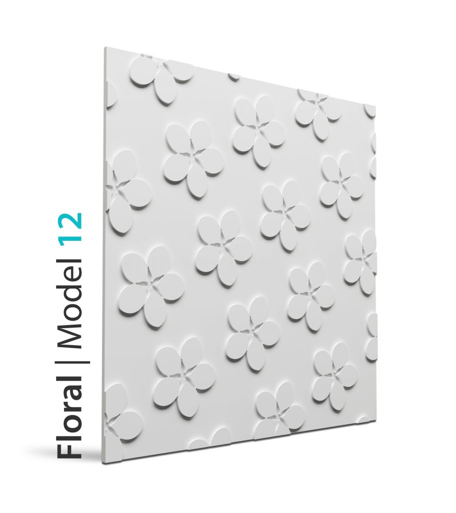 Panel beton grc Floral model 12