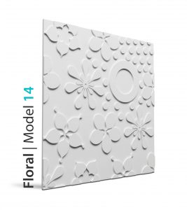 Panel beton grc Floral model 14