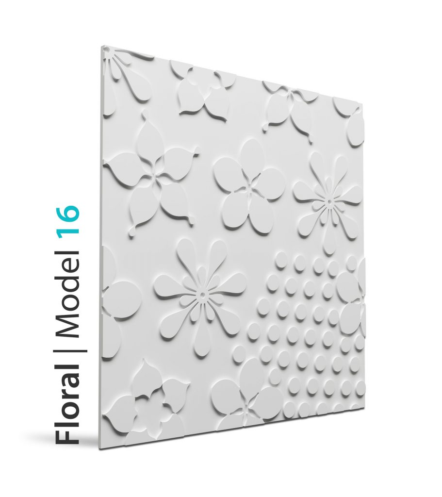 Panel beton grc Floral model 16