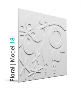 Panel beton grc Floral model 18