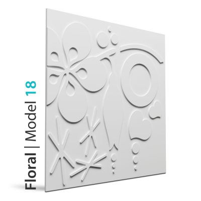 Panel beton grc Floral model 18