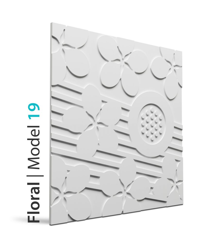 Panel beton grc Floral model 19