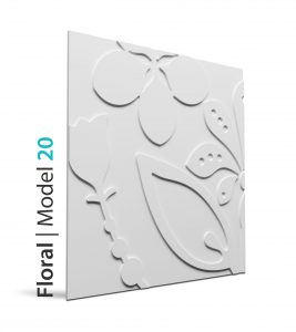 Panel beton grc Floral model 20